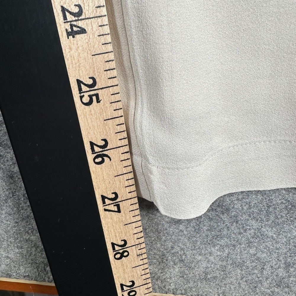 Eileen Fisher Pants Womens Medium White Silk Crepe Wide Leg Pull On Relaxed Fit - Picture 5 of 11